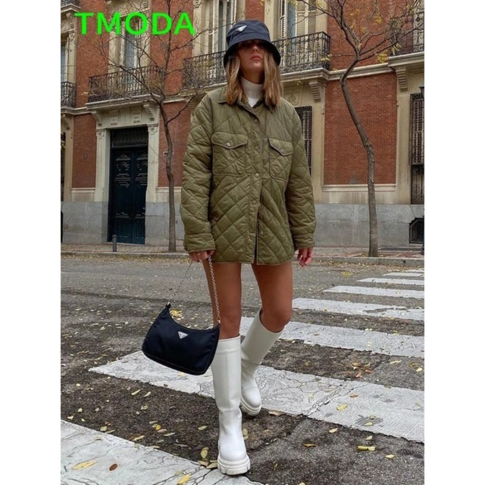 The Hundreds Quilted Army Green Shirt Jacket
